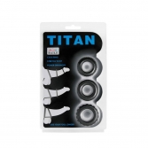  Inele erectie pentru penis TITAN 3 buc.