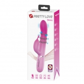 VIBRATOARE - Cu incalzire, cap rotabil, gonflabil, miscare inainte/inapoi - Vibrator Pretty Love Shima 22,6cm cu cap rotabil